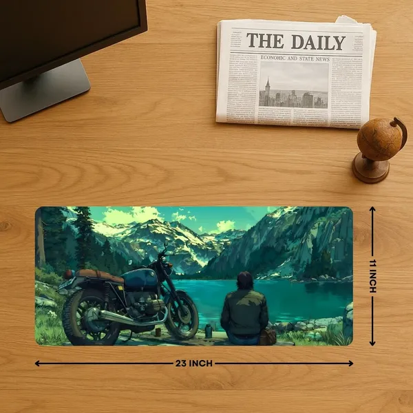 Sigma_One_Solo_Biker_Mountain_Lake_Scenic_Art_Extended_Mouse_Pad_23X11_Inch