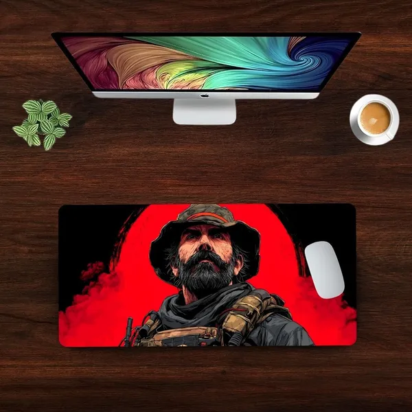 Sigma_One_Tactical_Army_Warrior_Red_Smoke_Extended_Desk_Mat_23X11_Inch