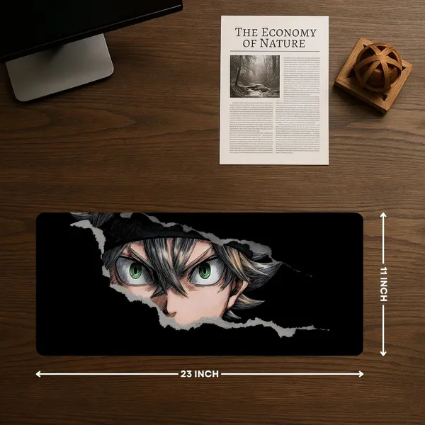 Sigma_One_Anime_Green_Eyes_Torn_Paper_Extended_Desk_Mat_23X11_Inch