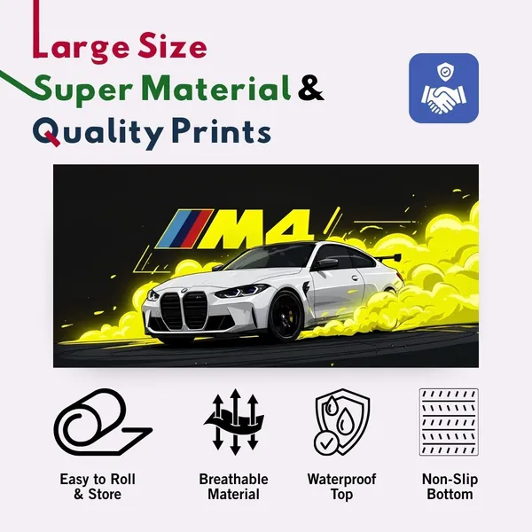 Sigma_One_Sport_Coupe_Yellow_Smoke_Drift_Extended_Mouse_Pad_23X11_Inch