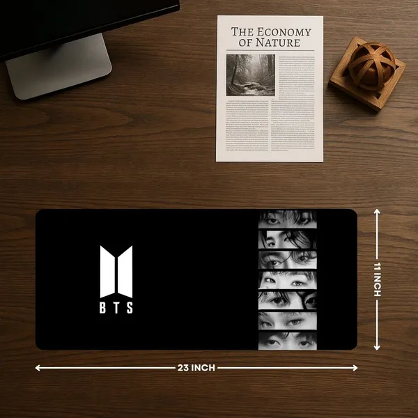 Sigma_One_Kpop_Band_Logo_Eyes_Black_White_Extended_Desk_Mat_23X11_Inch