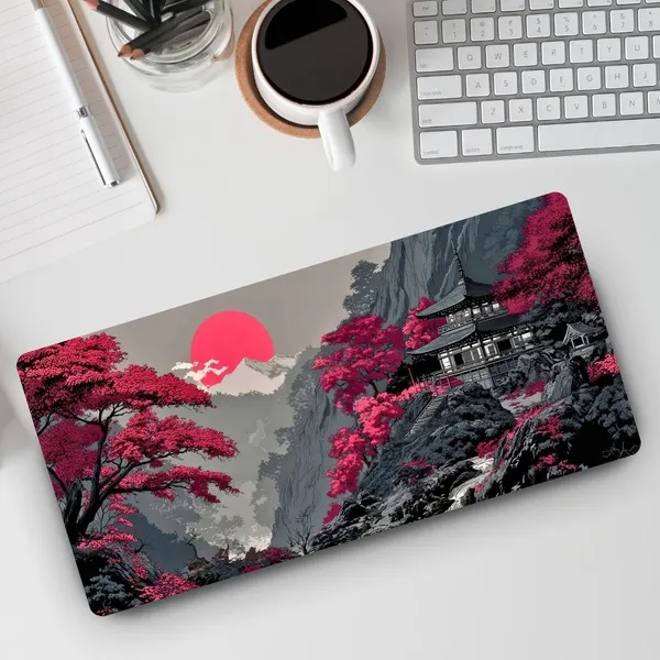 Sigma_One_Japanese_Pagoda_Cherry_Blossom_Extended_Desk_Mat_23X11_Inch