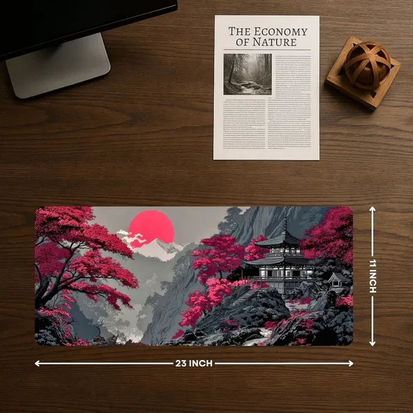 Sigma_One_Japanese_Pagoda_Cherry_Blossom_Extended_Desk_Mat_23X11_Inch