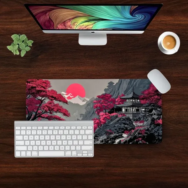 Sigma_One_Japanese_Pagoda_Cherry_Blossom_Extended_Desk_Mat_23X11_Inch