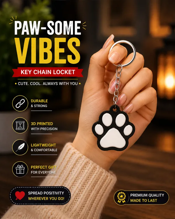Black__And_White_Plastic_Keychain_Pack_Of_6