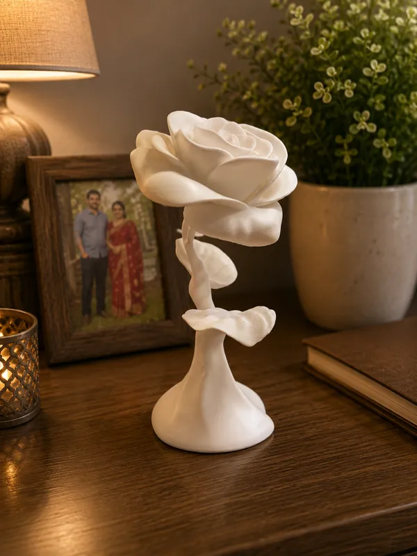 White_Resin_Ceramic_Sculpture_Showpiece