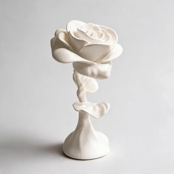 White_Resin_Ceramic_Sculpture_Showpiece