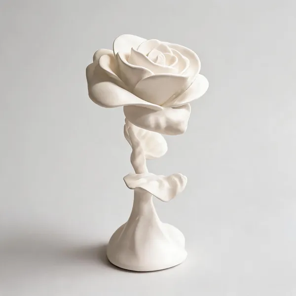 White_Resin_Ceramic_Sculpture_Showpiece