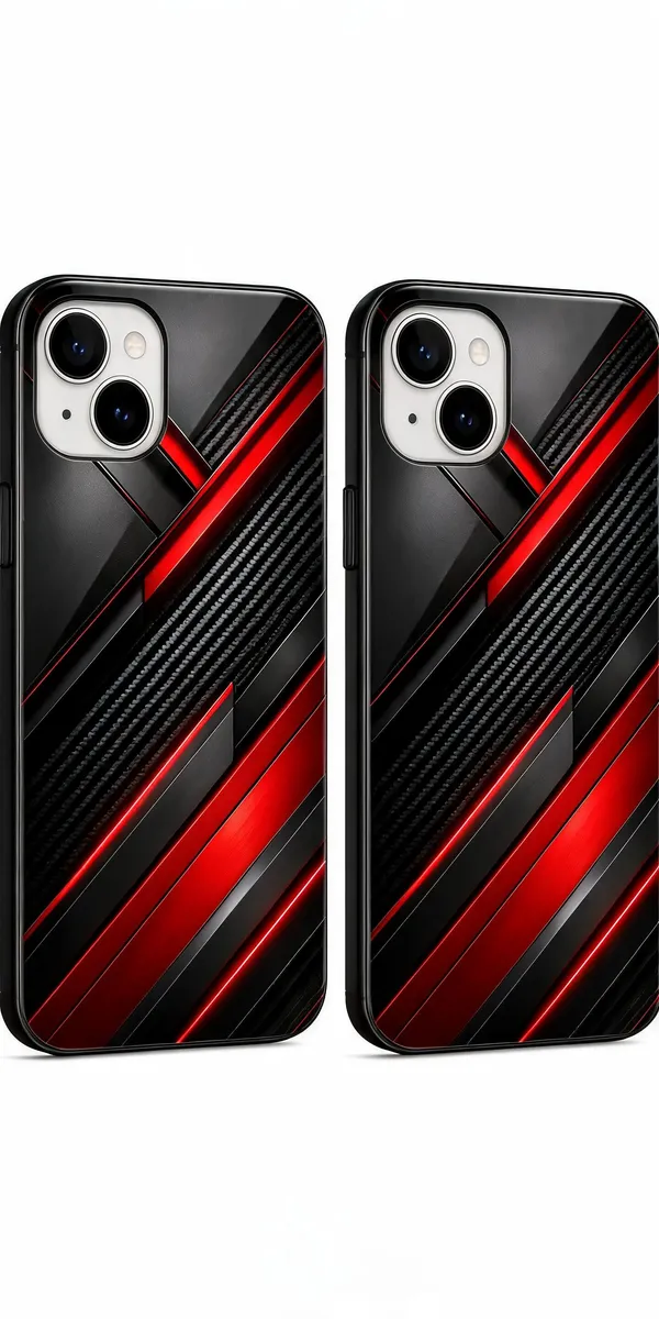 Black__And_Red_Plastic_Tpu_Phone_Cover_Pack_Of_2