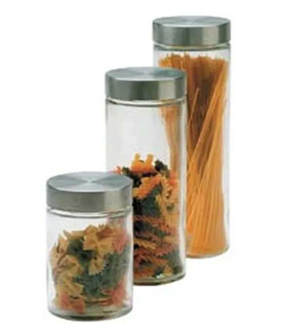 Glass_Silver_Lid_Kitchen_Storage_Jar_Set_Of_3
