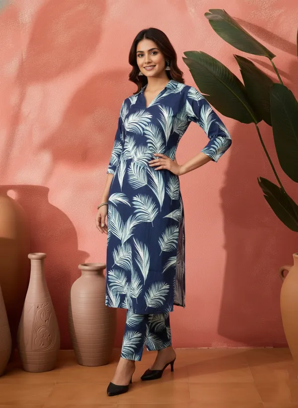 Navy_Cotton_Printed_Straight_Kurta_Set_For_Women