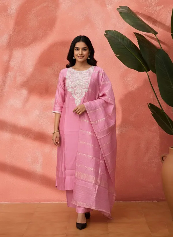 Pink_Cotton_Embroidered_Straight_Kurta_Set_For_Women