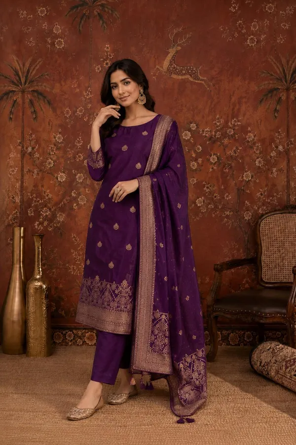 Purple_Rayon_Straight_Kurta_Set_For_Women