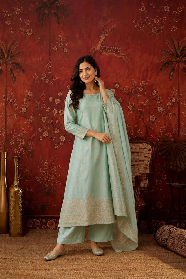 Sage_Green_Rayon_Embroidered_Straight_Kurta_Set_For_Women