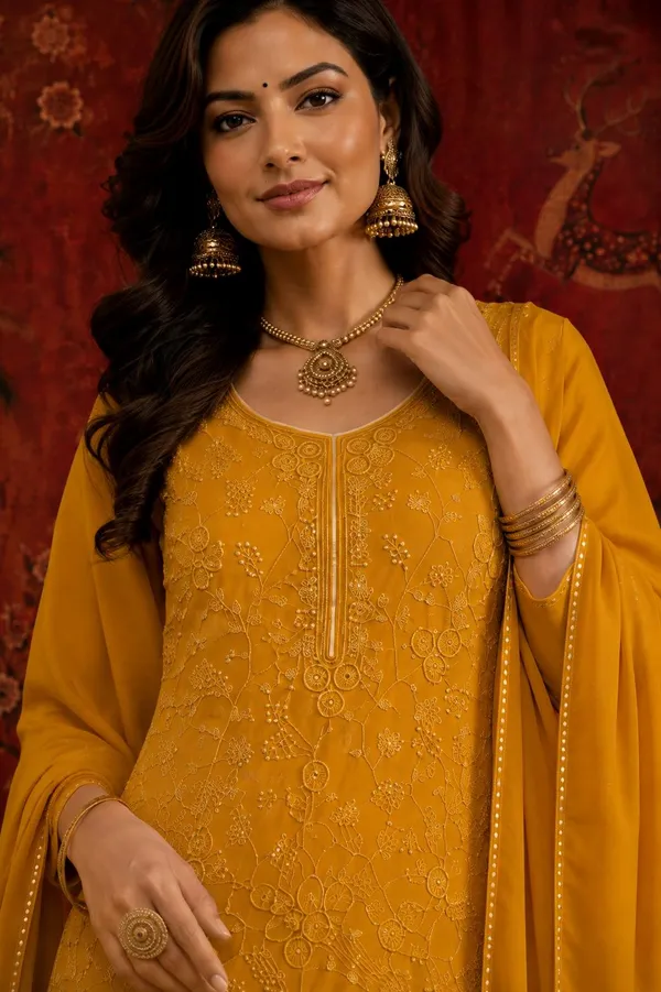 Mustard_Crepe_Embroidered_Anarkali_Suit_Set_For_Women