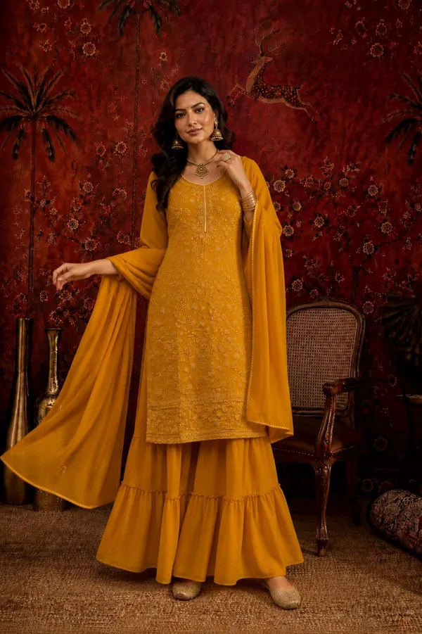 Mustard_Crepe_Embroidered_Anarkali_Suit_Set_For_Women