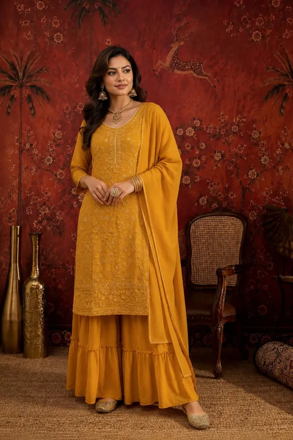 Mustard_Crepe_Embroidered_Anarkali_Suit_Set_For_Women