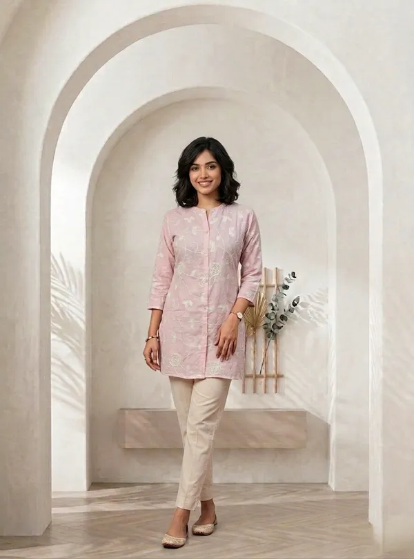 Pink_Viscose_Rayon_Embroidered_Straight_Kurta_For_Women