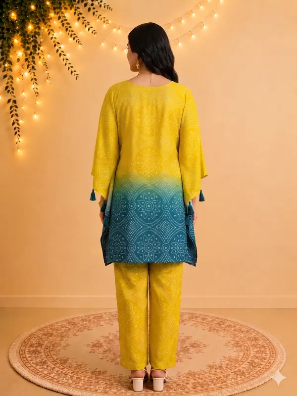 Yellow_Rayon_Printed_Straight_Kurta_Set_For_Women