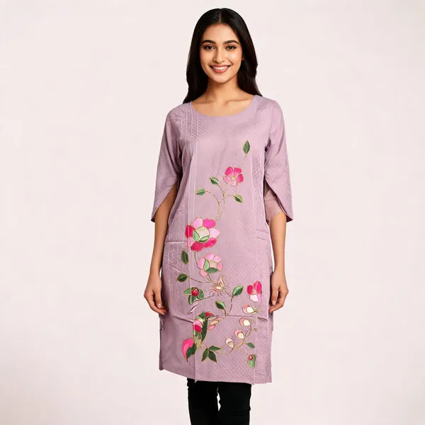 Lavender_Crepe_Straight_Floral_Embroidered_Kurta_For_Women