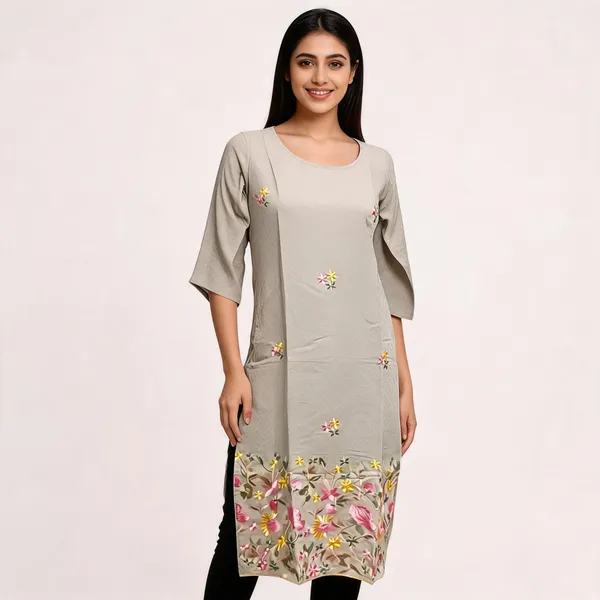 Beige_Crepe_Embroidered_Straight_Kurta_For_Women