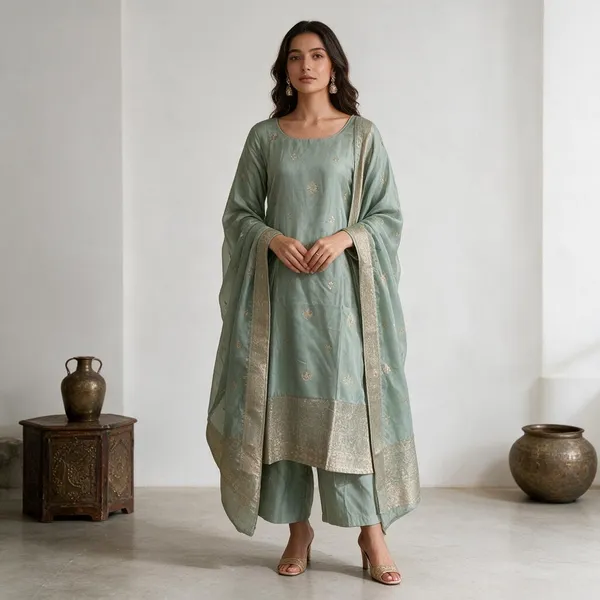 Sage_Green_Rayon_Embroidered_Straight_Kurta_Set_For_Women