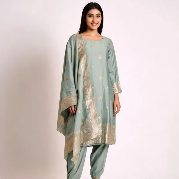Sage_Green_Rayon_Embroidered_Straight_Kurta_Set_For_Women