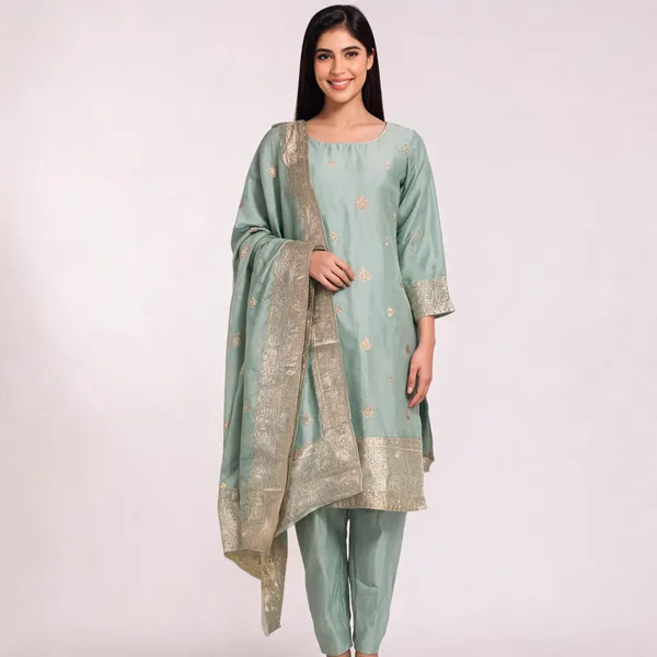 Sage_Green_Rayon_Embroidered_Straight_Kurta_Set_For_Women
