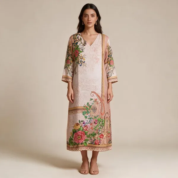 Peach_Georgette_Printed_Straight_Kurta_For_Women