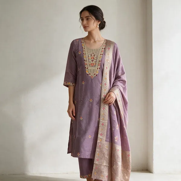 Purple_Cotton_Silk_Embroidered_Straight_Kurta_Set_For_Women
