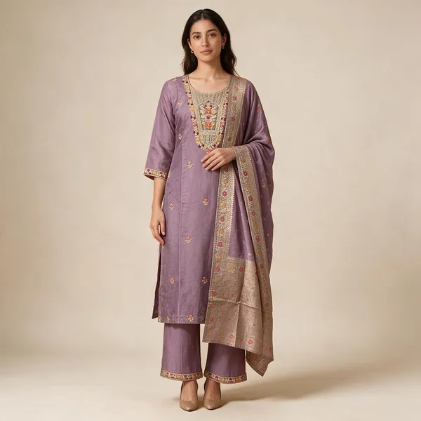 Purple_Cotton_Silk_Embroidered_Straight_Kurta_Set_For_Women