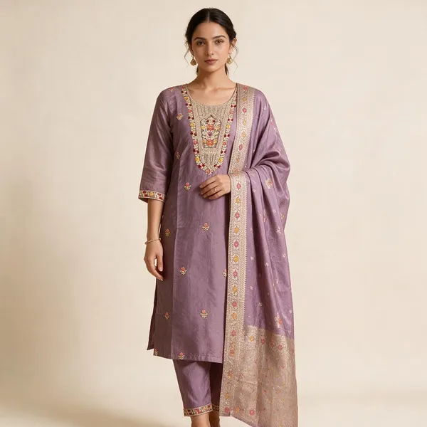 Purple_Cotton_Silk_Embroidered_Straight_Kurta_Set_For_Women