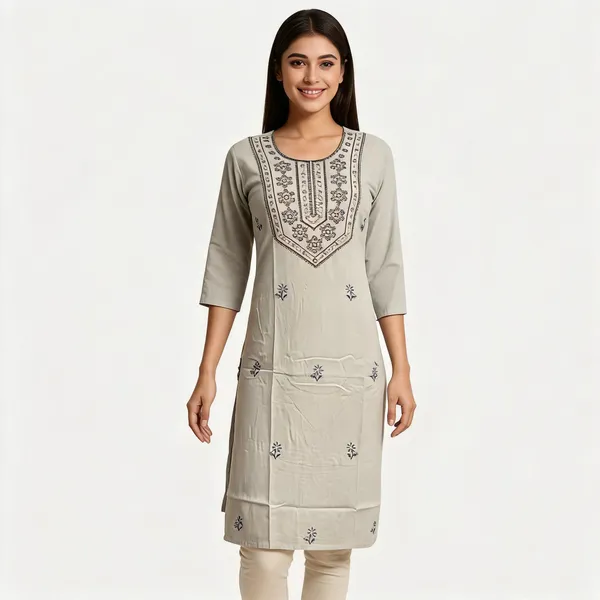 Beige_Rayon_Silk_Embroidered_Straight_Kurta_For_Women