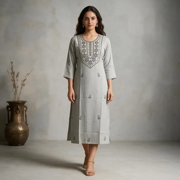 Beige_Rayon_Silk_Embroidered_Straight_Kurta_For_Women