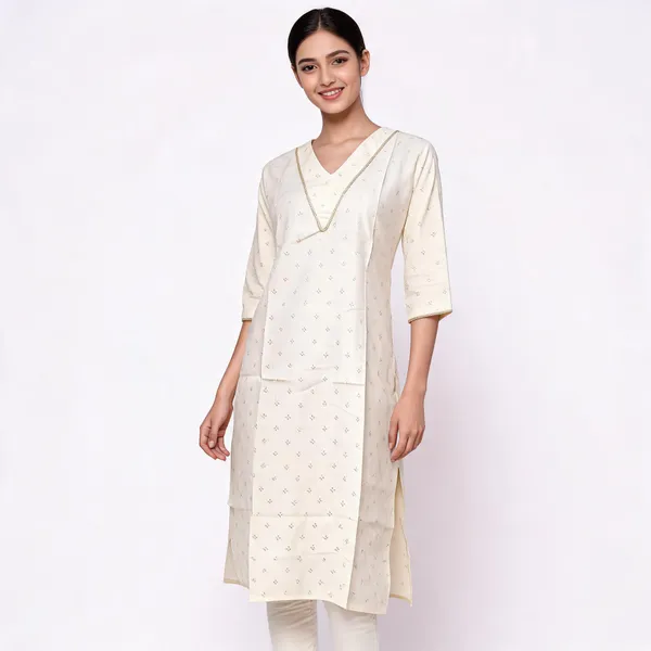 Ivory_Cotton_Straight_Kurta_For_Women