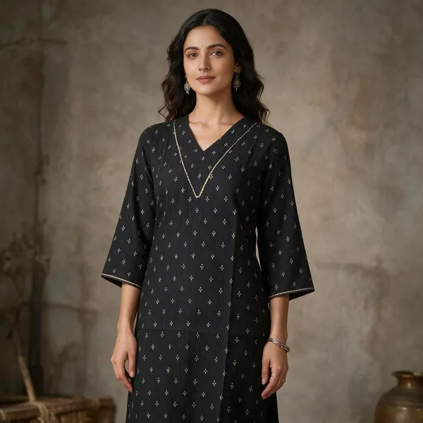 Black_Cotton_Printed_Straight_Kurta_For_Women