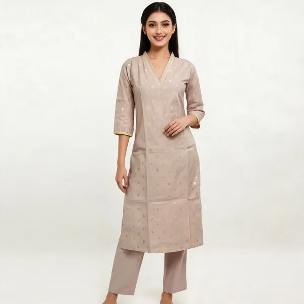 Beige_Cotton_Printed_Straight_Kurta_Set_For_Women