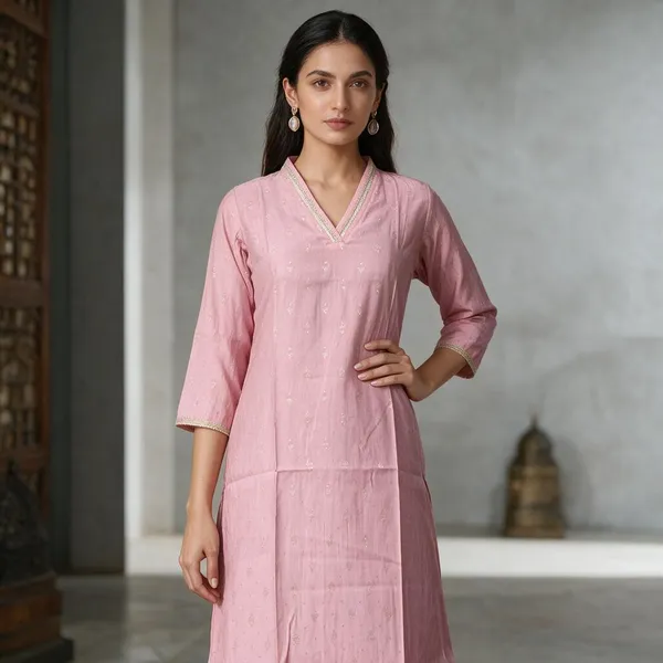 Pink_Cotton_Straight_Kurta_For_Women