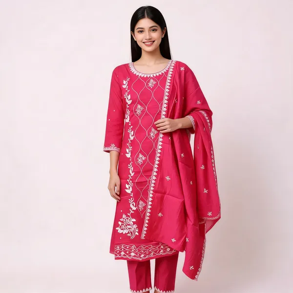 Pink_Cotton_Embroidered_Straight_Kurta_Set_For_Women