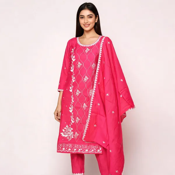Pink_Cotton_Embroidered_Straight_Kurta_Set_For_Women