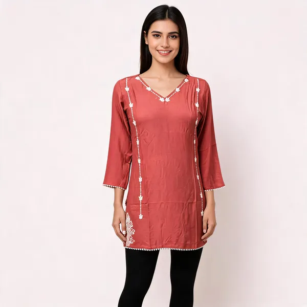 Coral_Cotton_Embellished_Straight_Kurti_For_Women