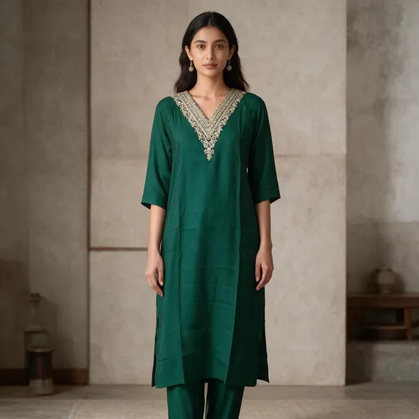 Green_Cotton_Embellished_Straight_Kurta_Set_For_Women