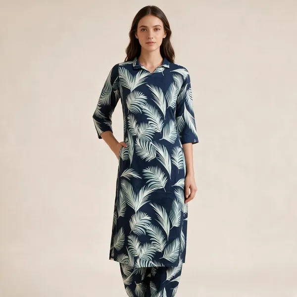 Navy_Cotton_Printed_Straight_Kurta_Set_For_Women