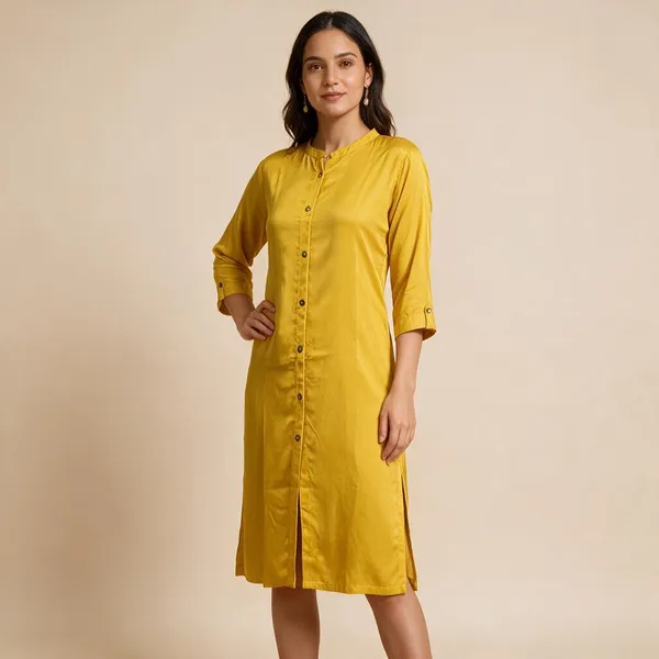 Yellow_Viscose_Rayon_Solid_Straight_Kurta_For_Women