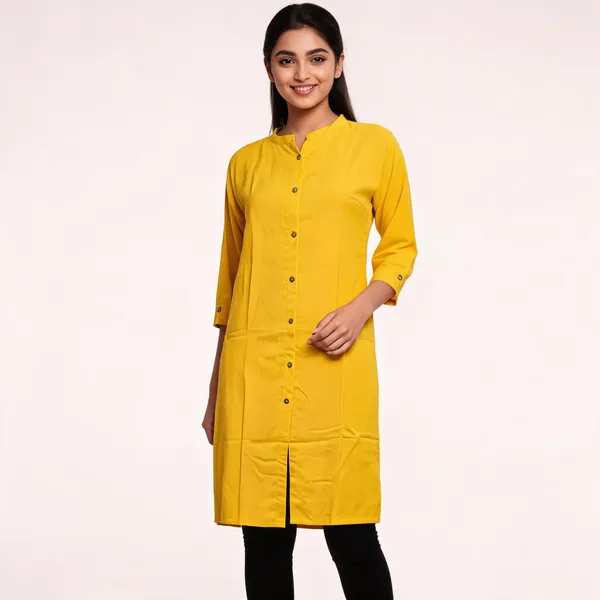 Yellow_Viscose_Rayon_Solid_Straight_Kurta_For_Women