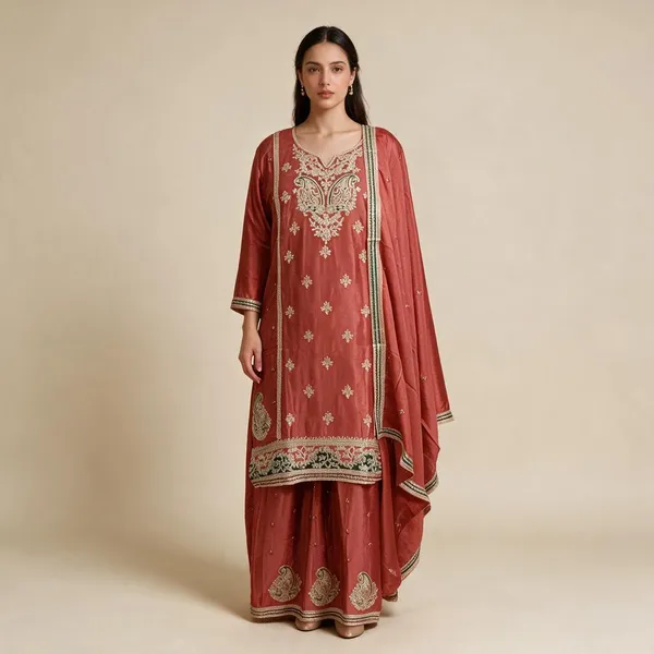 Coral_Viscose_Rayon_Embroidered_Straight_Suit_Set_For_Women