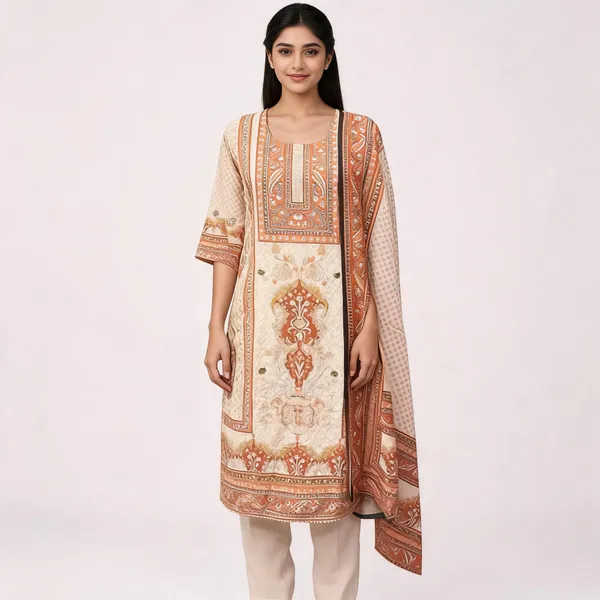 Cream_Rayon_Printed_Straight_Kurta_For_Women