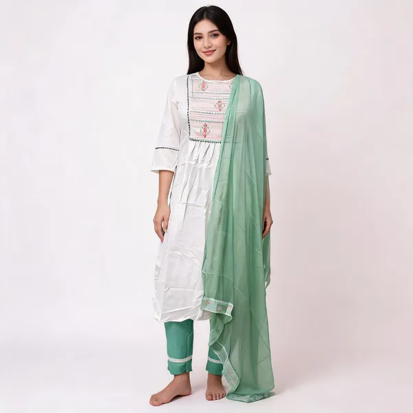 White_Crepe_Embroidered_Straight_Kurta_Set_For_Women