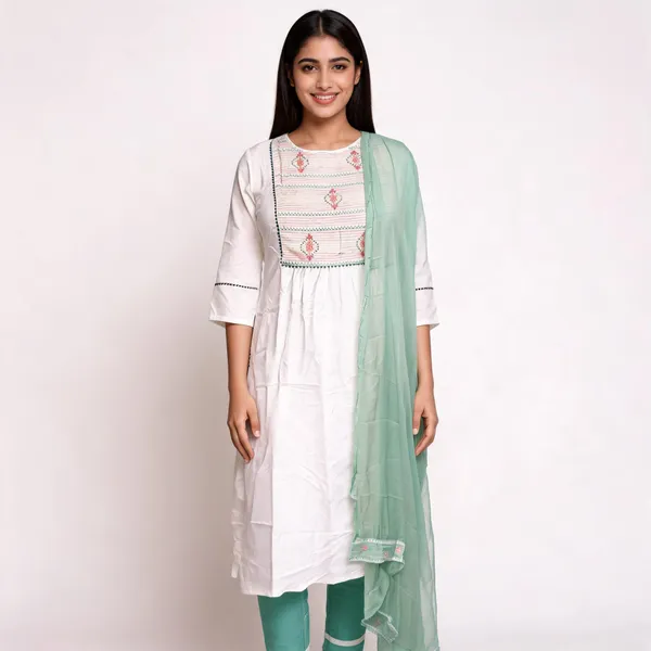White_Crepe_Embroidered_Straight_Kurta_Set_For_Women