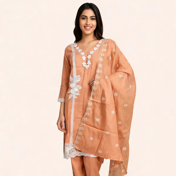 Peach_Cotton_Embroidered_Straight_Kurta_Set_With_Dupatta_For_Women